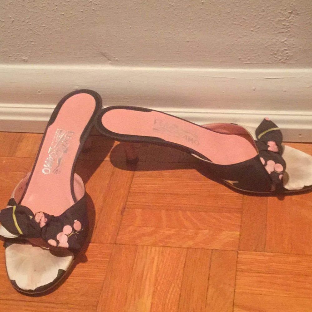 Ferragamo silk slides